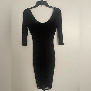 Lovefire size extra small black lace rose pattern cocktail dress